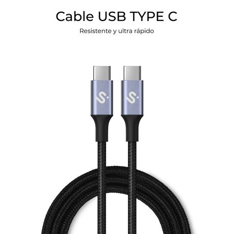 CABLE SUBBLIM PLUS 100W C-C 2M BLACK - Imagen 5 de 9 CABLE SUBBLIM PLUS 100W C-C 2M BLACK - Imagen 5 de 9