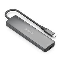 Miniatura 3 de AISENS USB C Dock 7 en 1  USB C A  1x HDMI  2x USB A  1x USB C  1x USB C PD 100W  1x SD  1x MicroSD  Gris  15cm