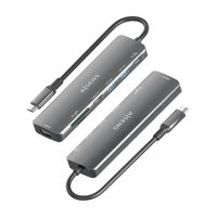 Miniatura 4 de AISENS USB C Dock 7 en 1  USB C A  1x HDMI  2x USB A  1x USB C  1x USB C PD 100W  1x SD  1x MicroSD  Gris  15cm