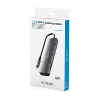 Miniatura 8 de AISENS USB C Dock 7 en 1  USB C A  1x HDMI  2x USB A  1x USB C  1x USB C PD 100W  1x SD  1x MicroSD  Gris  15cm