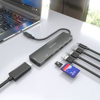 Miniatura 9 de AISENS USB C Dock 7 en 1  USB C A  1x HDMI  2x USB A  1x USB C  1x USB C PD 100W  1x SD  1x MicroSD  Gris  15cm