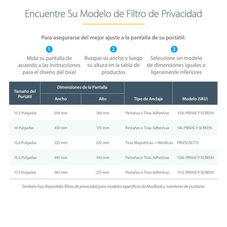 FILTRO DE PRIVACIDAD DE 15.6 Y 16:9 PARA ORDENADOR PORTT IL - Imagen 13 de 17 FILTRO DE PRIVACIDAD DE 15.6 Y 16:9 PARA ORDENADOR PORTT IL - Imagen 13 de 17