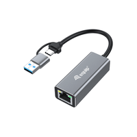 Miniatura 1 de ADAPTADOR DE RED USB-C 3.2 A 2.5Gb RJ45 INCLUYE ADAPTADOR USB-A EQUIP