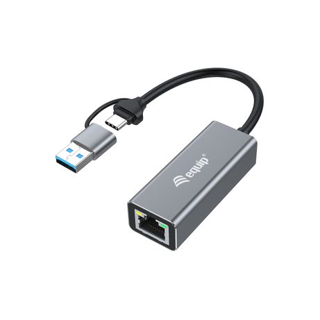 ADAPTADOR DE RED USB-C 3.2 A 2.5Gb RJ45 INCLUYE ADAPTADOR USB-A EQUIP - Imagen 2 de 5 ADAPTADOR DE RED USB-C 3.2 A 2.5Gb RJ45 INCLUYE ADAPTADOR USB-A EQUIP - Imagen 2 de 5
