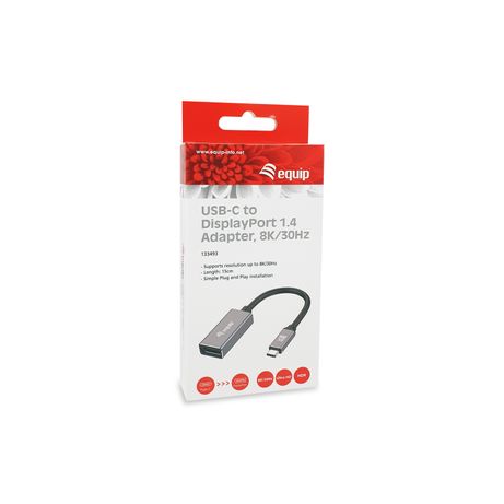 ADAPTADOR USB-C MACHO A DISPLAYPORT 1.4 8K EQUIP - Imagen 6 de 7 ADAPTADOR USB-C MACHO A DISPLAYPORT 1.4 8K EQUIP - Imagen 6 de 7