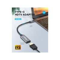 Miniatura 5 de CABLE ADAPTADOR USB-C MACHO A HDMI 2.0 4K 0,15MEQUIP
