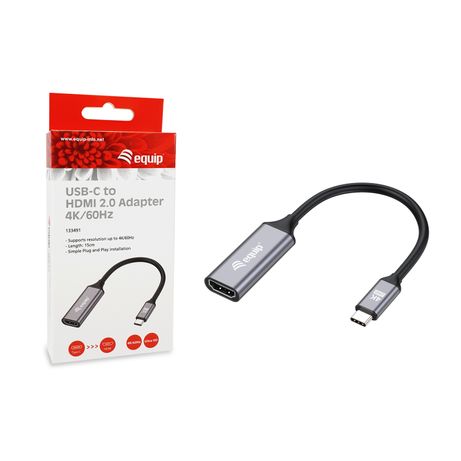 CABLE ADAPTADOR USB-C MACHO A HDMI 2.0 4K 0,15MEQUIP - Imagen 8 de 8 CABLE ADAPTADOR USB-C MACHO A HDMI 2.0 4K 0,15MEQUIP - Imagen 8 de 8