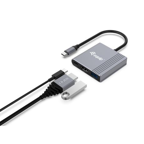 ADAPTADOR USB-C 3IN1 HDMI 4K USB-A USB-C PD 100W - Imagen 3 de 8 ADAPTADOR USB-C 3IN1 HDMI 4K USB-A USB-C PD 100W - Imagen 3 de 8