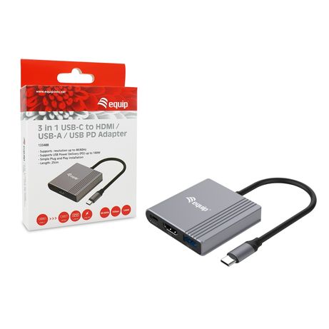 ADAPTADOR USB-C 3IN1 HDMI 4K USB-A USB-C PD 100W - Imagen 8 de 8 ADAPTADOR USB-C 3IN1 HDMI 4K USB-A USB-C PD 100W - Imagen 8 de 8