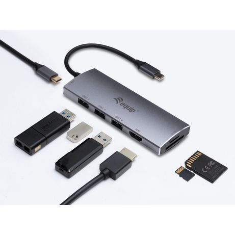 ADAPTADOR USB-C 7IN1 HDMI 4K HUB USB-C CARGA 100W USB 3.0 LECTOR TARJETAS SD SDMICRO - Imagen 4 de 7 ADAPTADOR USB-C 7IN1 HDMI 4K HUB USB-C CARGA 100W USB 3.0 LECTOR TARJETAS SD SDMICRO - Imagen 4 de 7