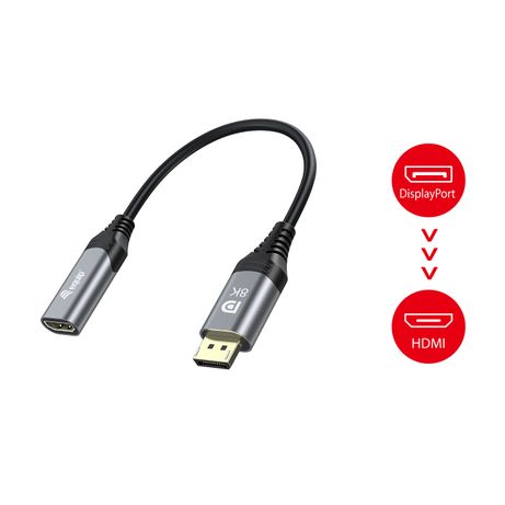CABLE ADAPTADOR DISPLAYPORT 1.4 A HDMI HEMBRA 8K 0,15CM EQUIP - Imagen 6 de 8 CABLE ADAPTADOR DISPLAYPORT 1.4 A HDMI HEMBRA 8K 0,15CM EQUIP - Imagen 6 de 8