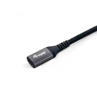 Miniatura 5 de CABLE ALARGO USB-C MACHO USB-C HEMBRA USB 3.2 GEN 2  1M TRANSFERENCIA 10G 4K/ CARCASA ALUMINIO ALGODON TRENZADO NEGRO