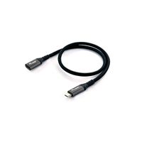 Miniatura 2 de CABLE ALARGO USB-C MACHO USB-C HEMBRA USB 3.2 GEN 2  0,5M TRANSFERENCIA 10G 4K/ CARCASA ALUMINIO ALGODON TRENZADO NEGRO