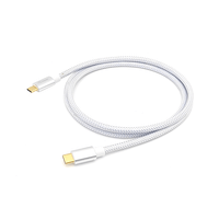 Miniatura 1 de CABLE USB-C MACHO USB-C MACHO USB 3.2  1M TRANSFERENCIA 10G 5A (100W) COLOR BLANCO