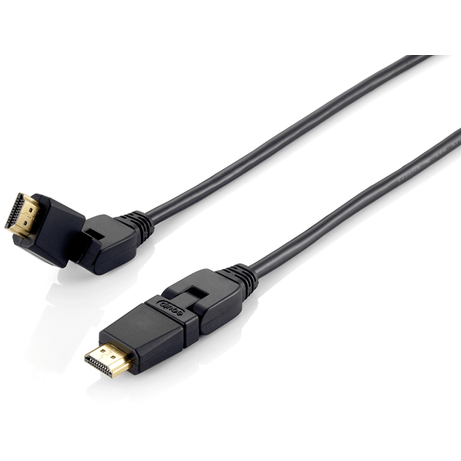 CABLE HDMI EQUIP HDMI 2.0 HIGH SPEED CON ETHERNET 3M CONECTORES PIVOTANTES 180º 119363 - Imagen 1 de 2 CABLE HDMI EQUIP HDMI 2.0 HIGH SPEED CON ETHERNET 3M CONECTORES PIVOTANTES 180º 119363 - Imagen 1 de 2