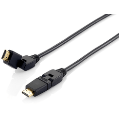 CABLE HDMI EQUIP HDMI 2.0 HIGH SPEED CON ETHERNET 2M CONECTORES PIVOTANTES 180º 119362