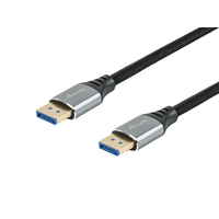 Miniatura 1 de CABLE DISPLAYPORT A DISPLAYPORT PREMIUM 2,1 EQUIP 119282 2M 16K 60Hz 54Gps ALUMINIO