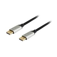Miniatura 2 de CABLE DISPLAYPORT A DISPLAYPORT PREMIUM  1.4 8K/60Hz 3M  MALLA ALGOD??N TRENZADO Y CONECTOR ALUMIN