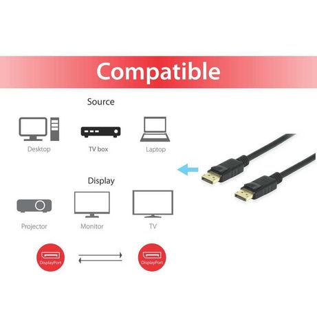 CABLE DISPLAYPORT A DISPLAYPORT 1.4 8K 3M EQUIP 119253 - Imagen 5 de 6 CABLE DISPLAYPORT A DISPLAYPORT 1.4 8K 3M EQUIP 119253 - Imagen 5 de 6