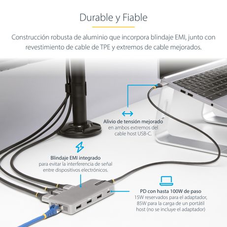 ADAPTADOR USB-C DE 3 MONITORES HDMI DP HUB USB PD 10 0W - Imagen 15 de 16 ADAPTADOR USB-C DE 3 MONITORES HDMI DP HUB USB PD 10 0W - Imagen 15 de 16