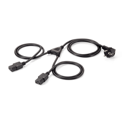 CABLE ALIMENTACION EQUIP SHUKO 90º MACHO A 2 IEC HEMBRA 1.8M 112220