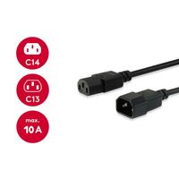 Miniatura 5 de CABLE ALARGO ALIMENTACION IEC MACHO - HEMBRA  EQUIP 3M  112101