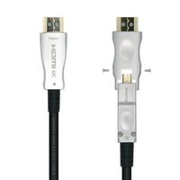 Miniatura 4 de Aisens Cable Hdmi tipo a estandar macho a Hdmi tipo d micro macho V2 0 AOC desmontable premium alta velocidad 15m negro