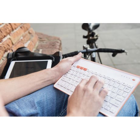 TECLADO SILVER HT BLUETOOTH WHITE-PEACH - Imagen 6 de 6 TECLADO SILVER HT BLUETOOTH WHITE-PEACH - Imagen 6 de 6