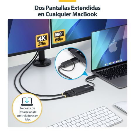 ADAPTADOR CONVERTIDOR USB 3.0 A 2 PANTALLAS HDMI WINDOWS/M AC - Imagen 13 de 16 ADAPTADOR CONVERTIDOR USB 3.0 A 2 PANTALLAS HDMI WINDOWS/M AC - Imagen 13 de 16