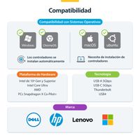 Miniatura 14 de ADAPTADOR CONVERTIDOR USB 3.0 A 2 PANTALLAS HDMI WINDOWS/M AC