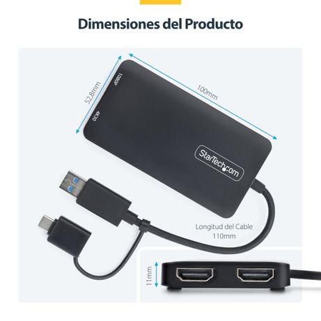 ADAPTADOR CONVERTIDOR USB 3.0 A 2 PANTALLAS HDMI WINDOWS/M AC - Imagen 15 de 16 ADAPTADOR CONVERTIDOR USB 3.0 A 2 PANTALLAS HDMI WINDOWS/M AC - Imagen 15 de 16