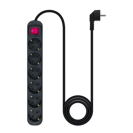 REGLETA NANO CABLE 10.37.0006-BK 6TOMAS C/INTERRUPTOR 1,4M NEGRO - Imagen 3 de 6 REGLETA NANO CABLE 10.37.0006-BK 6TOMAS C/INTERRUPTOR 1,4M NEGRO - Imagen 3 de 6
