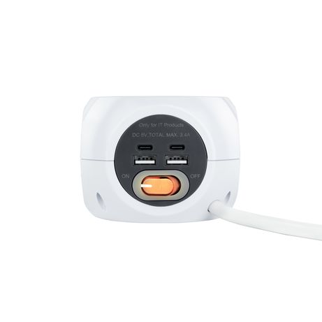 REGLETA NANO CABLE 10.37.0001 3TOMAS+4USB C/INTERRUPTOR BLANCO - Imagen 3 de 11 REGLETA NANO CABLE 10.37.0001 3TOMAS+4USB C/INTERRUPTOR BLANCO - Imagen 3 de 11