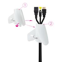 Miniatura 3 de Nanocable Organizador cables flex. 25mm 1 M Blanco