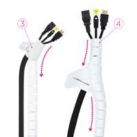 Miniatura 5 de Nanocable Organizador cables flex. 25mm 1 M Blanco