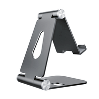 Miniatura 1 de AISENS Soporte De Sobremesa Tamaño M Ajustable (2 Pivotes) Para Movil / Tablet, Gris