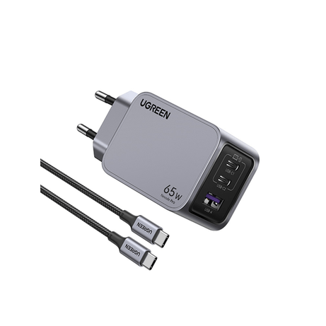 CARGADOR DE PARED UGREEN 65W 1 USB-A 2 USB-C GRIS - Imagen 1 de 3 CARGADOR DE PARED UGREEN 65W 1 USB-A 2 USB-C GRIS - Imagen 1 de 3