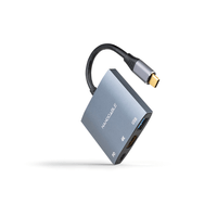 Miniatura 1 de CONVERSOR NANO CABLE USB-C A HDMI/H - USB3.0/H - USB-C PD/H 0,15CM GRIS