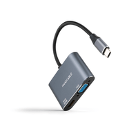 Miniatura 1 de CONVERSOR NANO CABLE USB-C/M A HDMI/H - VGA/H 4K 0,15CM GRIS