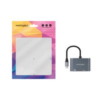 Miniatura 3 de CONVERSOR NANO CABLE USB-C/M A HDMI/H - VGA/H 4K 0,15CM GRIS