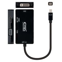 Miniatura 3 de CONVERSOR NANO CABLE MINI DISPLAYPORT A VGA/DVI/HDMI 15CM NEGRO