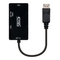 Miniatura 2 de CONVERSOR NANO CABLE DISPLAYPORT A VGA/DVI/HDMI 15CM NEGRO