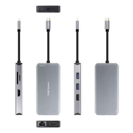 Nanocable Hub USB-C 3xUSB-A+2xHDMI+RJ45+TF+SD+PD - Imagen 3 de 4 Nanocable Hub USB-C 3xUSB-A+2xHDMI+RJ45+TF+SD+PD - Imagen 3 de 4