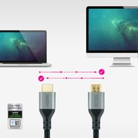 Miniatura 5 de CABLE HDMI NANO CABLE HDMI A/M - HDMI A/M CERTIFICADO ULTRA HIGH SPEED 1,0M NEGRO