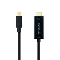Miniatura 3 de CABLE CONVERSOR NANO CABLE USB-C/A A HDMI/M V1.4 4K 1,8M NEGRO