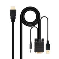 Miniatura 2 de Nanocable Conversor HDMI a VGA-Jack-UBS, 1.8 m