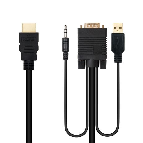 Nanocable Conversor HDMI a VGA-Jack-UBS, 1.8 m - Imagen 3 de 7 Nanocable Conversor HDMI a VGA-Jack-UBS, 1.8 m - Imagen 3 de 7