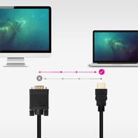 Miniatura 5 de Nanocable Conversor HDMI a VGA M-M, 1.8 m Negro