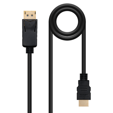 CONVERSOR NANO CABLE DISPLAYPORT/MACHO A HDMI/MACHO 2M NEGRO - Imagen 1 de 5 CONVERSOR NANO CABLE DISPLAYPORT/MACHO A HDMI/MACHO 2M NEGRO - Imagen 1 de 5