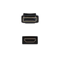 Miniatura 4 de CABLE CONVERSOR NANO CABLE DISPLAYPORT A HDMI DP/M - HDMI/M 0,5M NEGRO